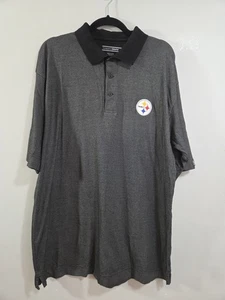 Pittsburgh Steelers NFL Cutter&Buck DryTec Gray Black Polo XL - Picture 1 of 11