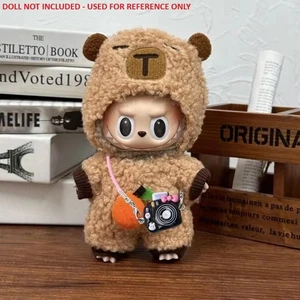 NEW LABUBU CAPYBARA OUTFIT SET CLOTHES WITH CAMERA MONSTERS 17cm - NO DOLL - Picture 1 of 4