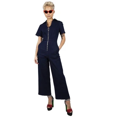 Jawbreaker Vintage Denim Capri Jumpsuit Overall Playsuit - No Heart - Bild 1 von 4