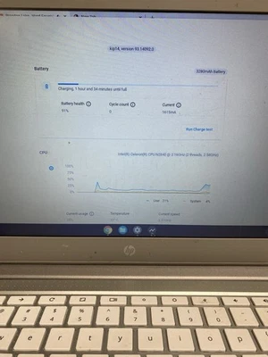 HP CHROMEBOOK 14-AK041DX 14" Intel Celeron N2840 2.16GHz 4GB RAM 16GB eMMC - Image 1 of 4