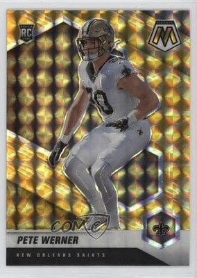 2021 Panini Mosaic Rookies Reactive Yellow Prizm Pete Werner #367 Rookie RC - Image 1 of 2