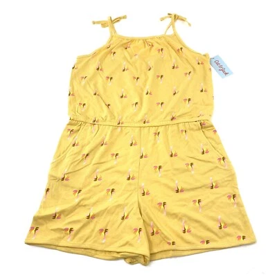 Mameluco Cat & Jack Niñas Talla XXL 18 Palmeras Mostaza Clara Foto 1 de 4