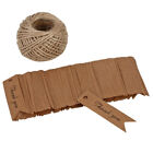 100pcs THANK YOU Fish Tail Tag Kraft Paper Gift Tag  DIY Tag with 10M Jute Twine