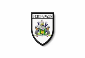 Aufnäher bedruckt Schild Stickerei Grenze Abzeichen Souvenir Flagge Stadt Grafschaft Fermanagh - Bild 1 von 1
