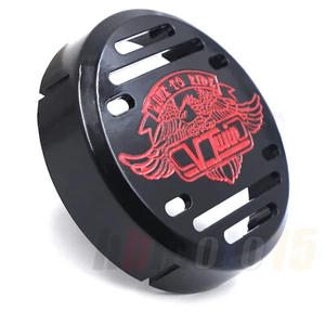 Black +RED Horn Cover For Kawasaki Vulcan 800 Yamaha V-Star 650 1100 Classic - Picture 1 of 6