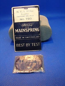 ANTIQUE POCKET WATCH MAIN SPRING 12s NYS EXCELSIOR  NOS REPAIR PART - Picture 1 of 1