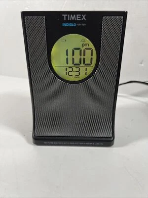 Timex T436B Indiglo Projection Alarm Clock AM/FM Radio Nature Sounds Tested - Image 1 of 4