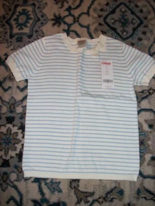 NWT Gymboree ~ Petite Mademoiselle ~ Baby Blue Stripe S/S Sweater - Size 7 - Picture 1 of 1