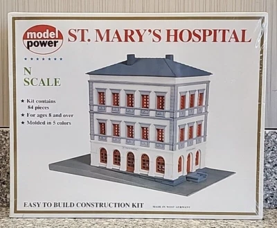 Model Power 1505 St Marys Hospital N Scale Construction Kit 84 Pcs  Sealed - Image 1 of 4