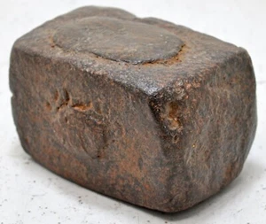 Antique Iron Mercantile Measuring Weight Original Old Hand Crafted Brass Mark - Picture 1 of 7