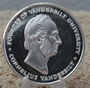 Vintage Vanderbilt University 1 Troy Oz. .999 Silver Round - Nashville, TN - Picture 1 of 2