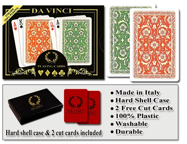 DA VINCI Venezia 100% Plastic Playing Cards - Bridge Size Regular Index - Image 1 of 3