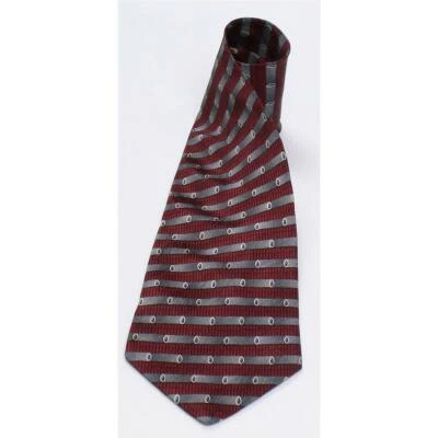 Matrix Mens Silk Stripes Regular Tie Necktie Multi-Color Stripe Red - Image 1 of 3