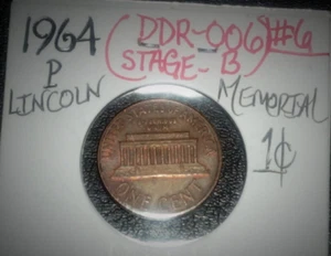 1964 p DDR Mint Error Copper Penny Lincoln Wheat 1c Cent - Picture 1 of 4