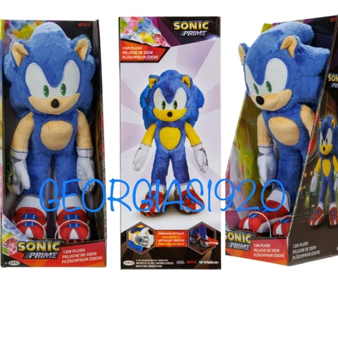🔥 ¡ SHIPS 7/29 ! NETFLIX x Sonic THE Hedgehog PRIME Plush COLLECTIBLE Sega 13” Cover
