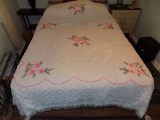 Vintage Flower Chenille Full Bed Spread