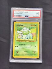Pokemon Cards: Base Set Common: Bulbasaur 44/102 PSA 9
