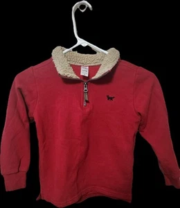 Carter's Boys Red Quarter Zip Pullover Size 7/7A - Picture 1 of 5