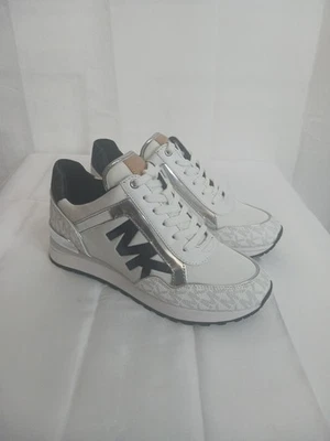 Michael Kors Women's Sneakers Size 6M Logo Printed Lace Up Sporty Casual Preppy - Image 1 of 4