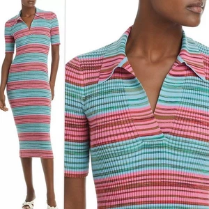 Derek Lam 10 Crosby Size S Cianna Polo Collar Space Dye Midi Sweater Dress $395 - Picture 1 of 19