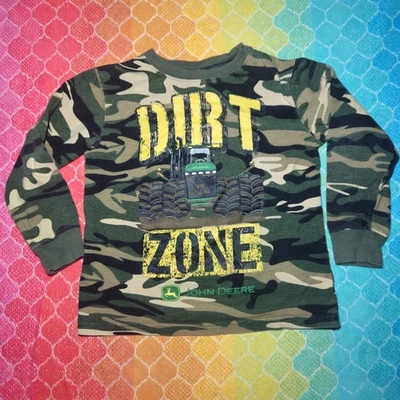 John Deere Boys Long-sleeved Camouflage Shirt Size X-Small - Image 1 of 3