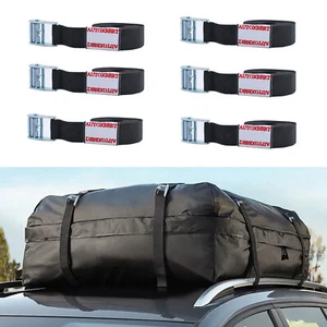 6pcs1"x 8' Lashing Straps Cargo Luggage Tie Down Cam Buckle Car Roof Rack Cinch - Picture 1 of 7