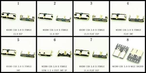 8 X Micro Connector USB 3.0 SMD Smt B Buchse Klinkenstecker Polig 10 Musbb-g3.0 - Picture 1 of 1