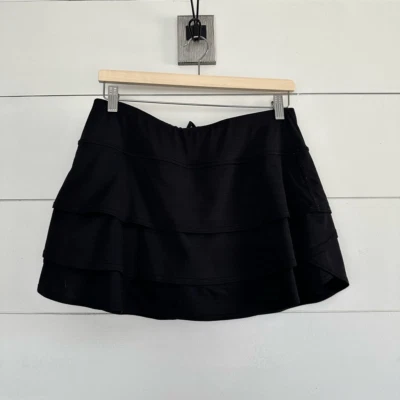 Athleta Women’s Medium Black Tiered Ruffle Skort - Image 1 of 4