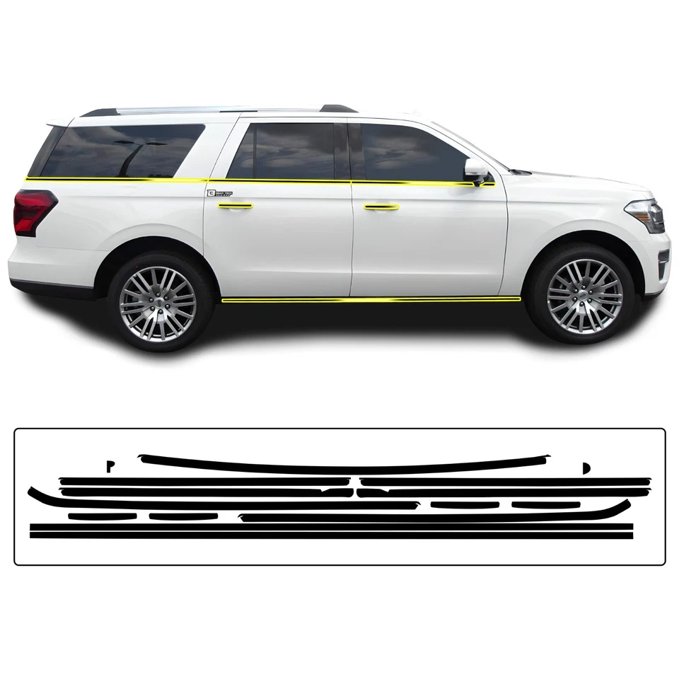 Подходит для Ford Expedition MAX 18-24 боковое окно хром удаление виниловая наклейка затемнение - Изображение 1 из 4