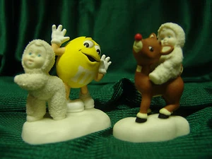 DEPARTMENT 56 SNOW BABIES Rudolph Lights the Way & NUTS ABOUT DANCING - Picture 1 of 5
