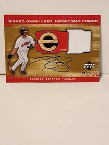 Russell Branyan 2001 Upper Deck Evolution E-Card #JB-RB Game Used Relic On Card - Picture 1 of 2