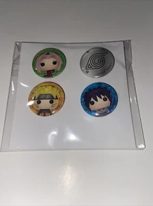 Funko Sakura, Sasuke, Naruto, & Konohagakure Symbol Button 4-Pack - Picture 1 of 3