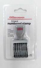 New Office Depot Rubber 6 Band Numbered Stamp, 603-454