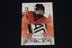 Dion Knelsen 2007-08 In the Game O Canada Game-Used Emblem Patch