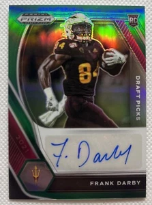 2021 Panini Prizm Draft Picks Frank Darby RC #DPA-FDA Green Prizm Rookie Auto - Bild 1 von 2