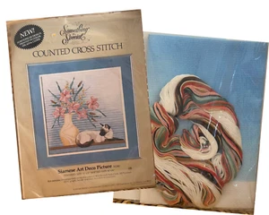 Something Special Counted Cross Stitch Kit Siamese Art Deco Picture - Sealed - Picture 1 of 4