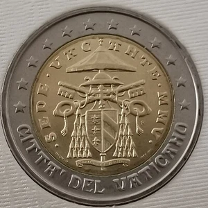 2 EURO 2005 SEDE VACANTE VATICAN / ISSUE DU COFFRET BU / EUROS - Picture 1 of 3