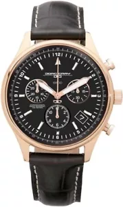 Jorg Gray Women's Black Dial Chronograph Brown Strap Luxury Watch JG6500-62 - Picture 1 of 4