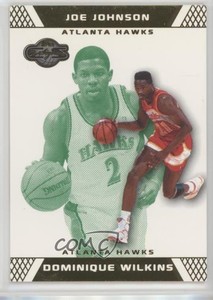 2007-08 Topps Co-Signers Gold Green /59 Dominique Wilkins Joe Johnson #36.2 HOF
