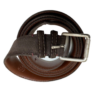 Mens Used TORINO Brown European Suede Brown 60" Belt