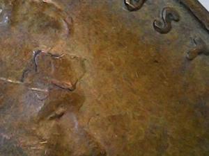 1953 D Lincoln Wheat Cent Cracked Forehead Error Nice Coin - Picture 1 of 18