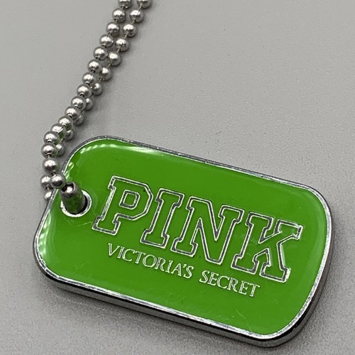 UNDERCOVER Collana catena sfera tono argento Victoria Secret con ciondolo smalto verde 1 372