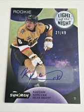 2022-23 Upper Deck Synergy - Rookies Green Kaedan Korczak 21/49 Light Up The Nig