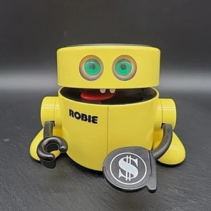 Vintage Robie The Banker Robot Electronic Bank Radio Shack WORKS NO BATTERY LID - Picture 1 of 10