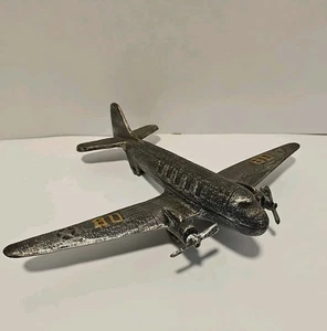 Vintage Cast Iron Plane WW2 Douglas Twin Engine Bomber - Picture 1 of 12