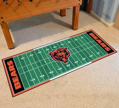 Chicago Bears Football Field Runner Mat 72"x30" NFL Licensed Rug Gift Carpet NEW - Image 1 of 4