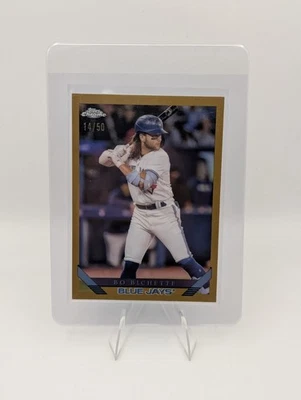 2024 Topps Chrome Bo Bichette Lids X Mitchell & Ness Exclusive Gold  14/50 - Image 1 of 2