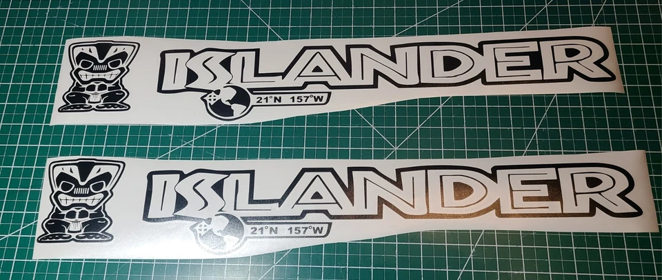 JEEP WRANGLER Islander Hood VINYL DECAL SET CHOOSE COLOR JK YJ  SCRAMBLER CJ - Image 1 of 1