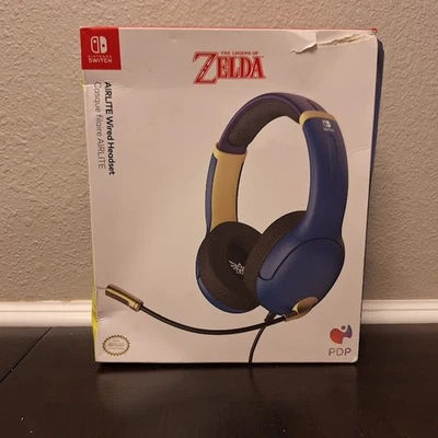 PDP Airlite Wired Headset for Nintendo Switch Zelda Hyrule Blue Read Description - Image 1 of 4
