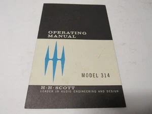 HH Scott Bedienungsanleitung Modell 314 7 Seiten - Bild 1 von 3